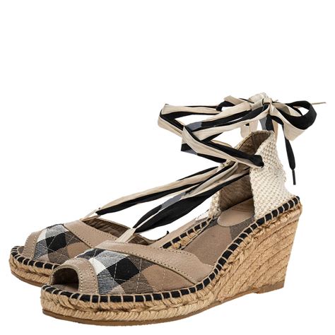 burberry wedges sale|Burberry espadrille wedges.